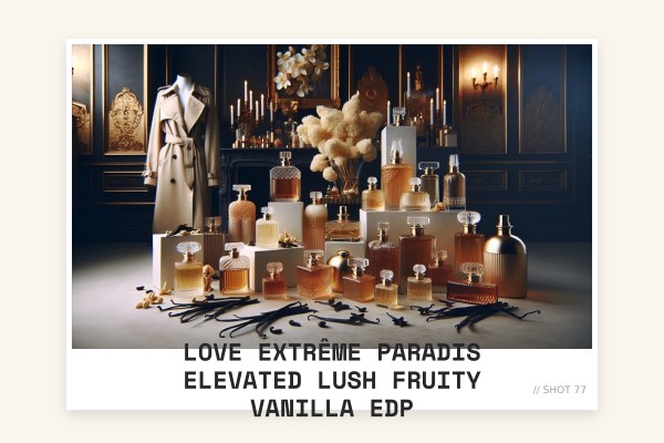 Love Extrême Paradis elevated lush fruity vanilla EDP