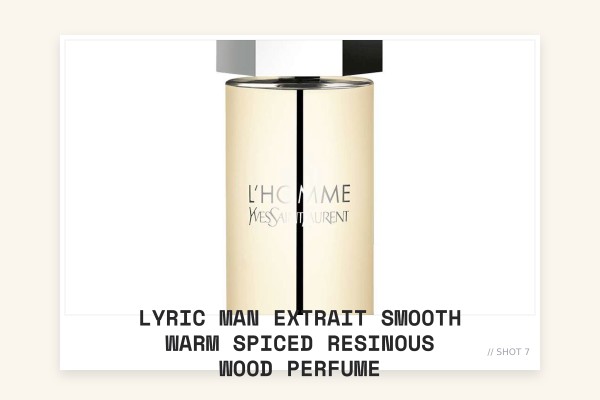 Lyric Man Extrait smooth warm spiced resinous wood perfume