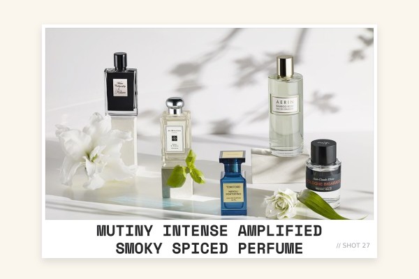 Mutiny Intense amplified smoky spiced perfume