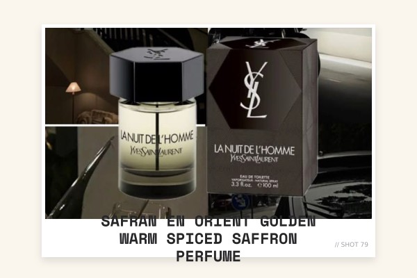 Safran en Orient golden warm spiced saffron perfume