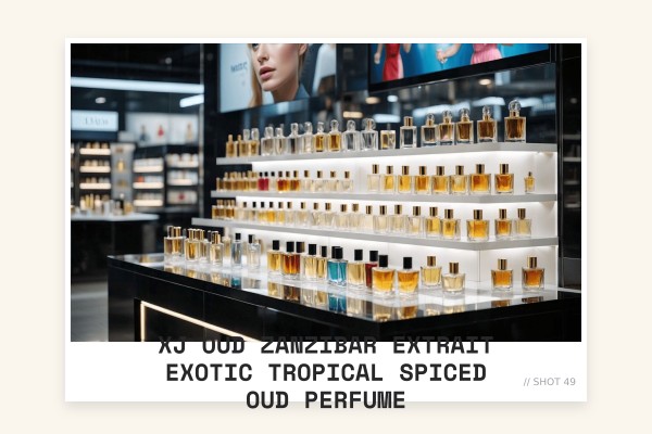 XJ Oud Zanzibar Extrait exotic tropical spiced oud perfume